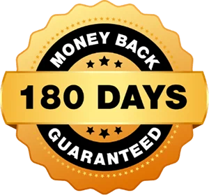 180 day money back guarantee badge